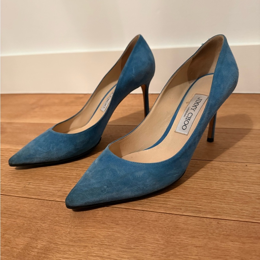 Jimmy Choo Teal Suede Heels